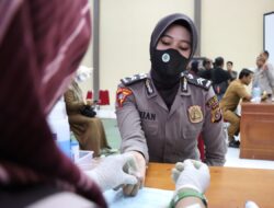 Sambut HUT Ke-76 Bhayangkara, Polres Aceh Utara Gelar Donor Darah