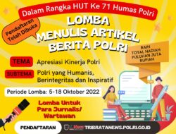 Divisi Humas Polri Gelar Lomba Menulis Artikel Berita untuk Jurnalis, Ini Syaratnya!