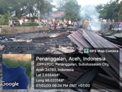 4 Rumah di Gampong Penanggalan Timur Subulussalam Habis Terbakar