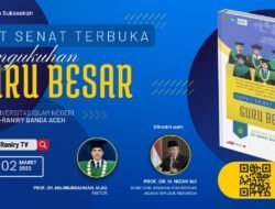 Sekjend Kemenag RI Akan Kukuhkan Guru Besar UIN Ar-Raniry