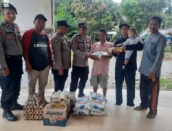 Personel Polsek Tamiang Hulu Salurkan Bansos untuk Korban Kebakaran