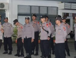 Wakapolres Aceh Selatan Pimpin Apel Pengamanan Malam Takbiran
