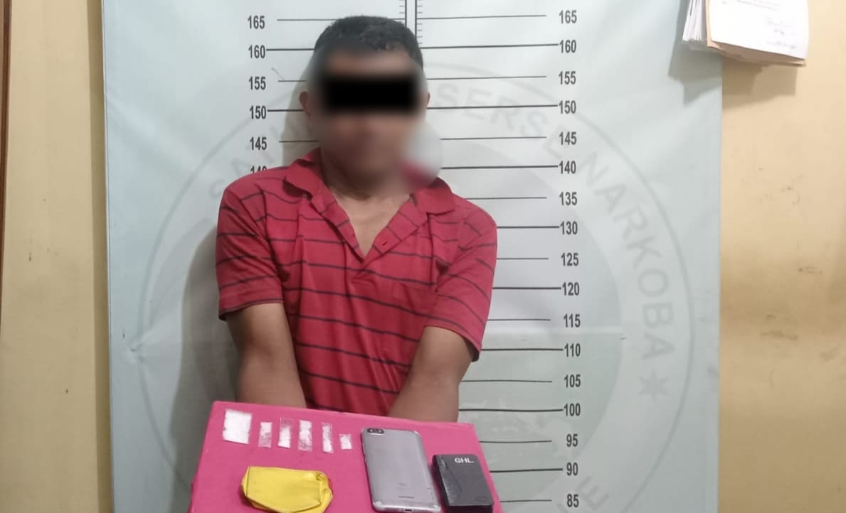 pengedar narkotika jenis sabu berinisial JN (35)