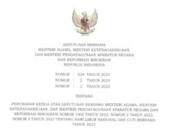Pemerintah Terbitkan SKB Perubahan Libur Nasional dan Cuti Bersama 2023