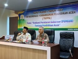 Asisten I Sekda Aceh Pimpin Rapat Pleno I TKPPA