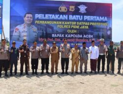 Kapolda Aceh Letakkan Batu Pertama Pembangunan Satpas SIM Polres Pidie Jaya