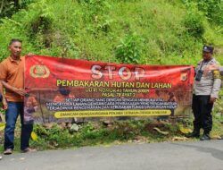 Polsek Tapaktuan Sosialisasi Karhutla kepada Masyarakat