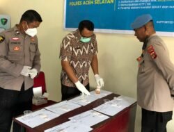 Sebelum Naik Pangkat, 25 Personel Polres Aceh Selatan Jalani Test Urine