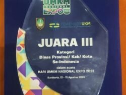 Diskop UKM Aceh Raih Juara III UMKM Expo Tingkat Nasional 2023