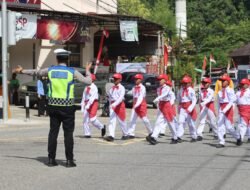 Polres Aceh Selatan Terjunkan Personel Lakukan Pengamanan Lomba Gerak Jalan