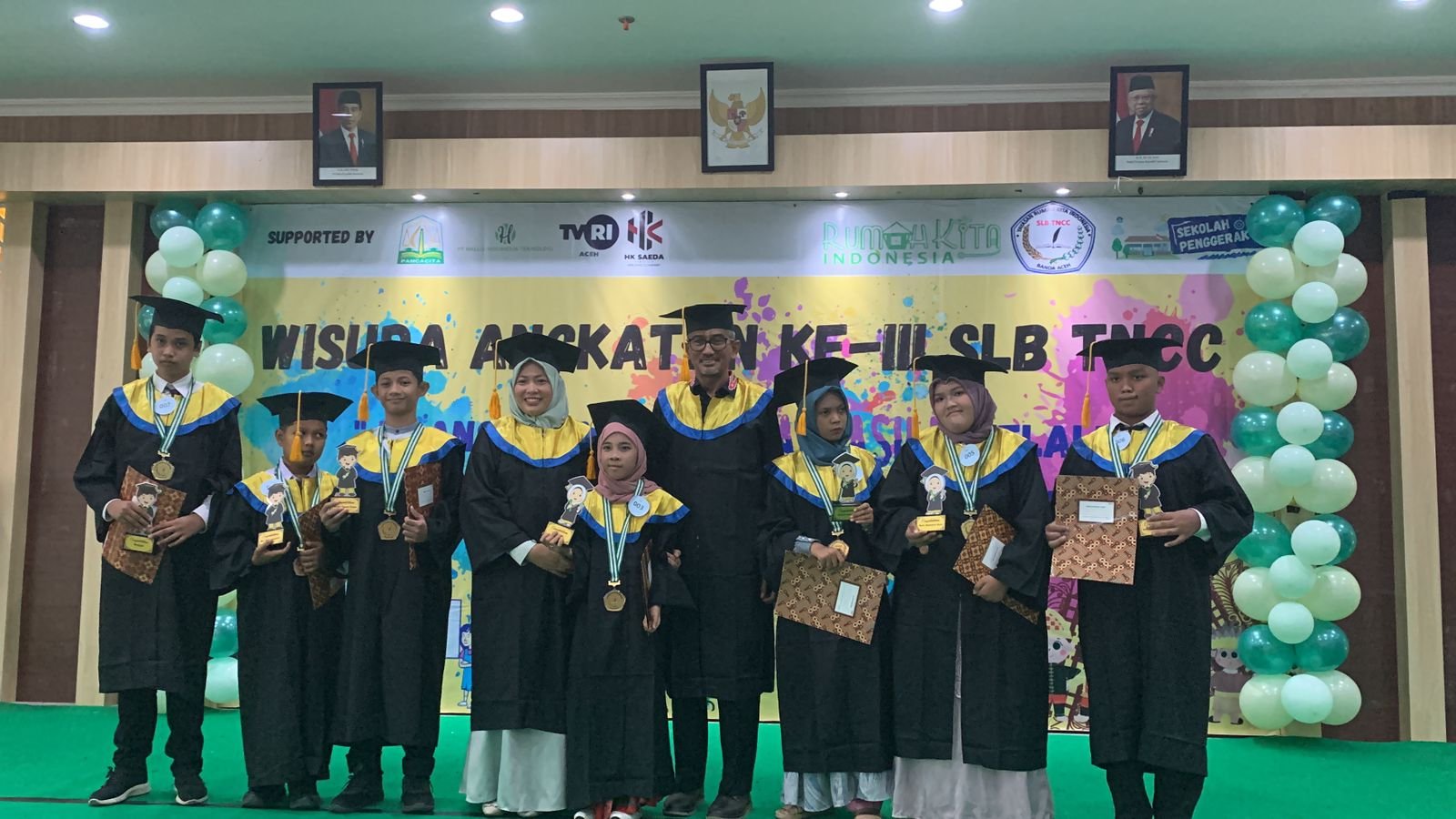 SLB TNCC Banda Aceh kembali mengadakan Wisuda siswa disabilitas Angkatan ke- 3 tahun ajaran 2022/2023