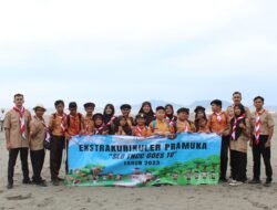 Jelajah Pramuka SLB TNCC ajak Siswa Istimewa Bersihkan Sampah di Pantai