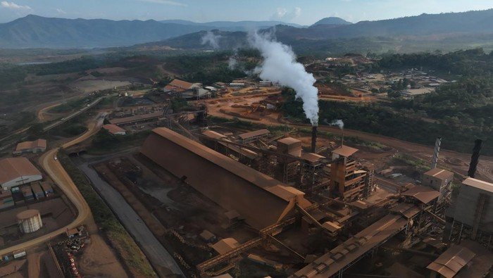 Lokasi produksi PT Vale Indonesia Tbk di Sulawesi.Foto: ANTARA FOTO/JOJON