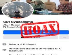 Waspada, Akun FB Catut Nama dan Foto Pj Bupati Aceh Selatan