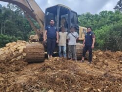Polisi kembali Amankan Satu Unit Ekskavator di Lokasi Tambang Ilegal