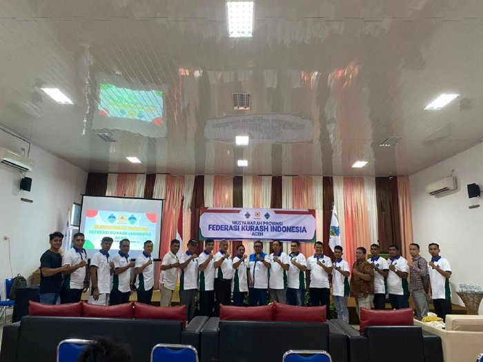 Pj Bupati Aceh Beasar, Muhammad Iswanto, SSTP, MM, secara aklamasi terpilih menjadi Ketua Kurash Aceh masa bakti 2023 – 2027 pada Musprov Perdana Federasi Kurash Indonesia Provinsi Aceh, di Aula Dekranasda, Gani, Ingin Jaya, Jum'at (10/11/2023