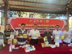 Ditresnarkoba Polda Aceh Musnahkan Barang Bukti Sabu Seberat 21 Kg