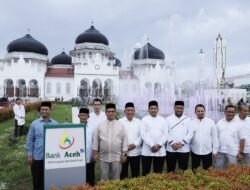 Bank Aceh Resmikan Air Mancur dan Taman Penyejuk Hati Mesjid Raya Baiturrahman