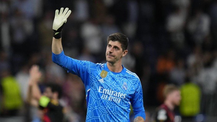 Thibaut Courtois dipastikan absen di Euro 2024 (AP/Manu Fernandez)