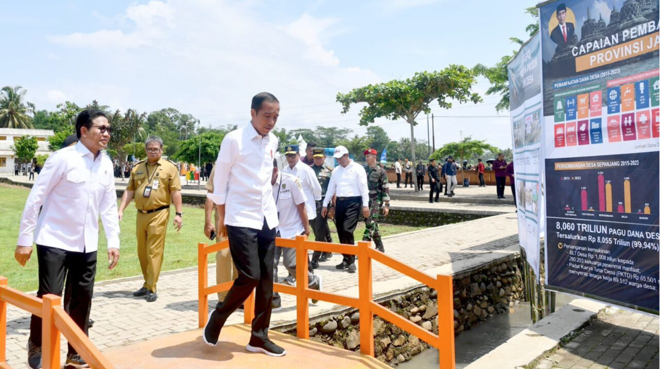 residen Joko Widodo meninjau Desa Pagak, Kabupaten Banjarnegara, Provinsi Jawa Tengah, pada Rabu (3/1/2024)/Foto: BPMI Setpres/Rusman