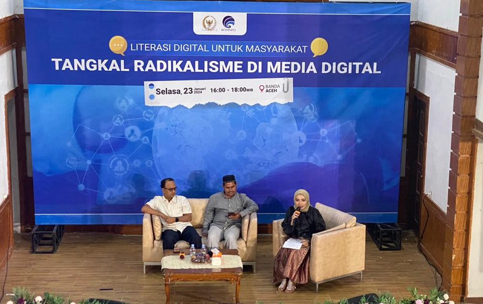 Acara literasi digital di Aula Rumoh PMI, Banda Aceh, pada Selasa 23 Januari 2024. [Foto: dok Panitia]