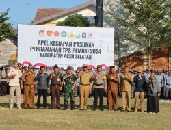 Polres Aceh Selatan Gelar Apel Kesiapan Pengamanan TPS Pemilu 2024