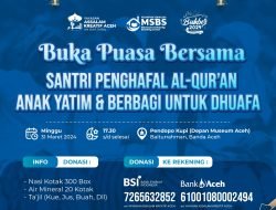 Yayasan Assalam Kreatif Aceh Buka Donasi untuk Berbagi dengan Santri Hafiz, Anak Yatim dan Dhuafa