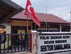Pria Kibarkan Bendera Bulan Bintang di Polsek Samalanga Minta Maaf