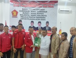 Ayah Wa dan Tarmizi Panyang Mendaftar ke Gerindra, Usung Aceh Utara Bangkit