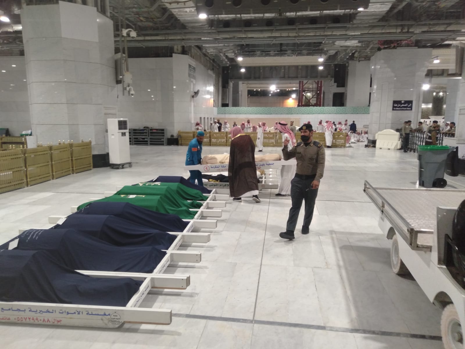 Area jenazah dalam Masjidil Haram, termasuk almarhumah Zubaidah BTJ-05, subuh Rabu (26/6