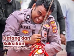 Debus Menyala di Anjungan Bhayangkara Aceh Selatan