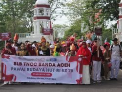 Semarak Perayaan 17 Agustus Siswa SLB TNCC ikut Pawai Budaya