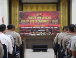 Hadapi PIlkada, Polres Aceh Selatan Latihan Pra Operasi