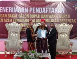 Diantar Ratusan Pendukung, Pasangan PADI Mendaftar Ke KIP Aceh Tenggara