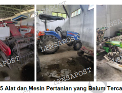 11 Unit Alsintan Dinas Pertanian Aceh Selatan Belum Tercatat Di KIB B