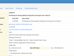 Pemerintah Aceh Lelang Pembangunan Gedung BPKA Tahap III, Nilai Pagu Capai Rp2,8 Miliar