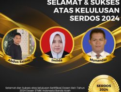 Tiga Dosen STMIK Indonesia Banda Aceh Lulus Serdos Gelombang 1 2024