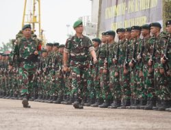 Kasdam IM Sambut Kepulangan Satgas Yonif 115/ML