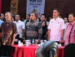 Pj Bupati Iswanto Hadiri Temu Mitra Sponsorship PON XXI Tahun 2024 Aceh – Sumut untuk Wilayah Aceh