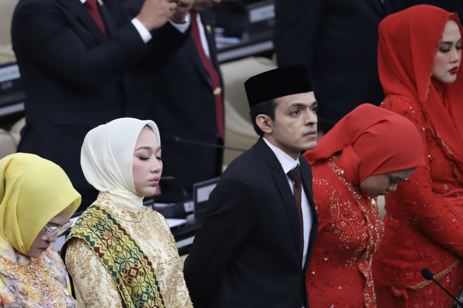 Anggota DPR RI Gamal Albinsaid saat mengikuti pelantikan Anggota MPR, DPR, DPD, di Gedung Nusantara. Foto: Runi/vel