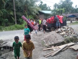 Polsek Kluet Tengah Terus Lakukan Monitor Area Banjir Yang Terjadi di Wilayah Hukumnya