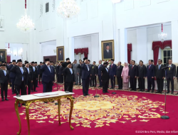 Presiden Prabowo Subianto Lantik Menteri Kabinet Merah Putih
