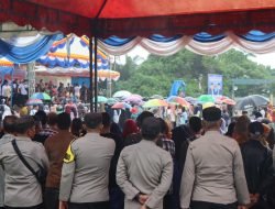 Kampanye Terbuka Paslon Bupati Wabup di Kecamatan Meukek,Polres Aceh Selatan Kerahkan 160 Personel ke Lokasi