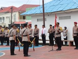 Kapolres Aceh Selatan Pimpin Upacara Sertijab Kabag Ops