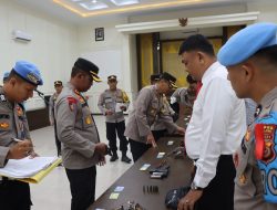 Kapolres Aceh Selatan Pimpin Pemeriksaan Senpi Dinas