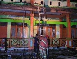 11 Unit Damkar BPBD Aceh Besar Dikerahkan Padamkan Kebakaran di Pesantren Babul Maqfirah