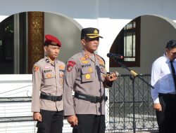 Kapolres Aceh Selatan Pimpin Upacara Kenaikan Pangkat 35 Personil
