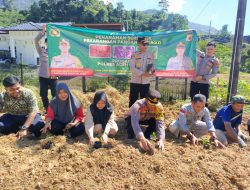 Polres Aceh Selatan  Launching Penanaman Serentak Pekarangan Pangan Bergizi