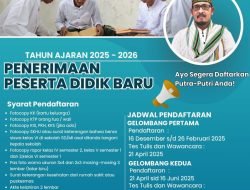 Dayah Mishrul Huda Malikussaleh Banda Aceh Menerima Santri Baru Tahun Pelajaran 2025/2026