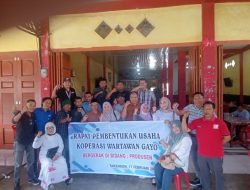 Koperasi Wartawan Gayo Sejahtera Resmi Berdiri